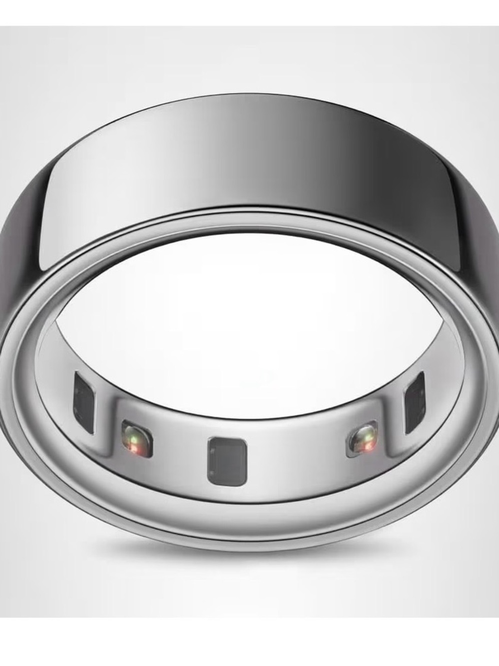 Oura Ring-Silver Smart Health Ring with Activity & Sleep Tracking Size 8